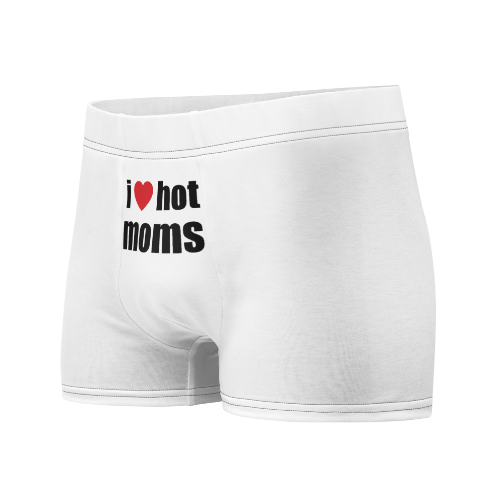I Love Hot Moms Boxer Briefs – White | I Hot Moms
