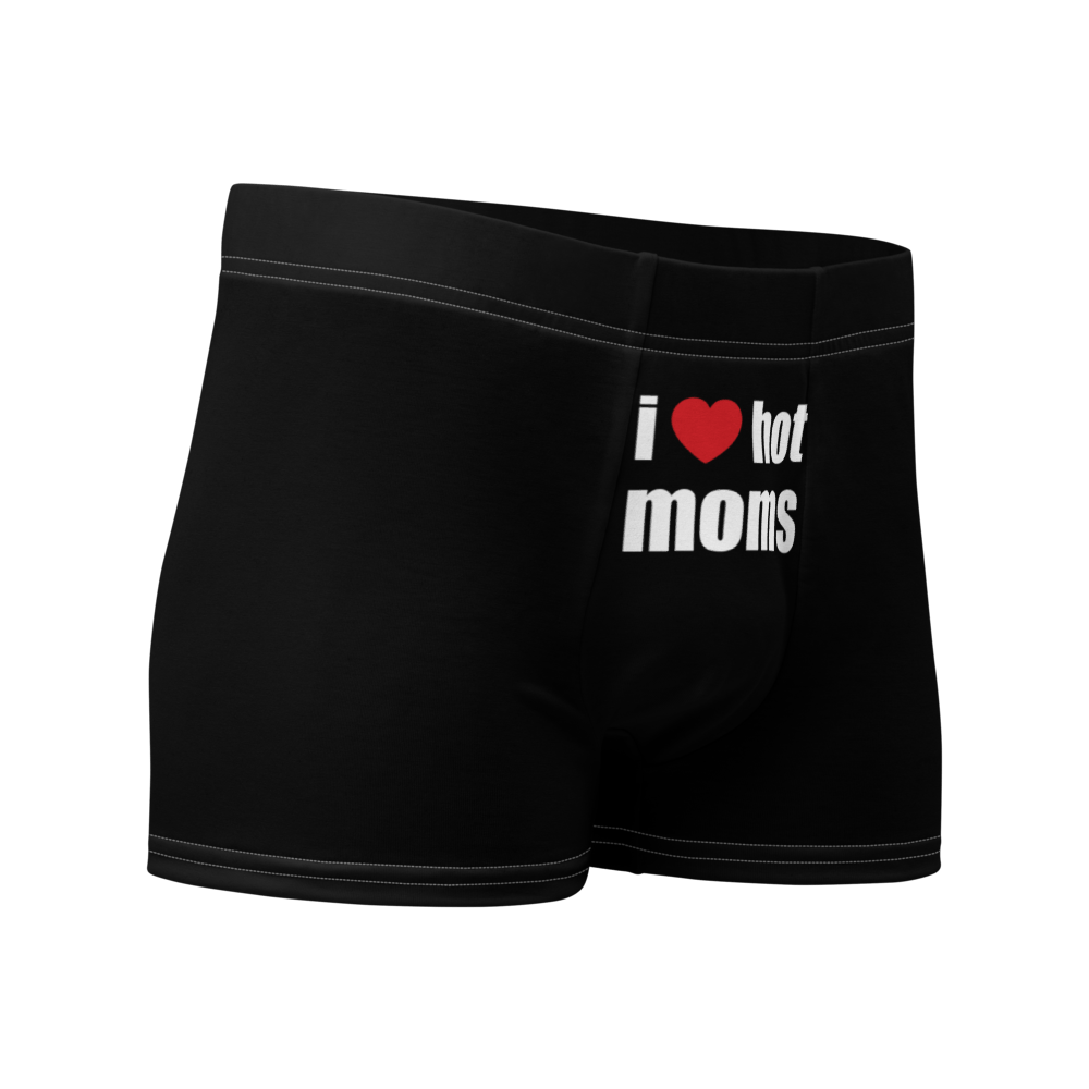 I Love hot Moms Men's Underwear Boxer Briefs Black at  Men's Clothing  store
