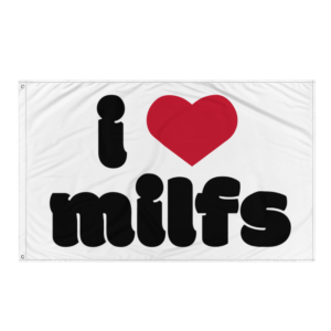 i heart milfs flags wall hanging
